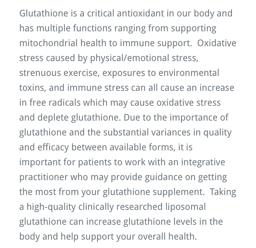 IV to Go Oral Super Nutrition Glutathione