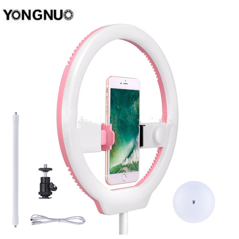 YONGNUO Ring Light 3200-5500K Pink Selfie Light Phone/Camera/Studio/Phone/Video 128 LED Lights Lamp for Iphone/Samsung/Xiaomi