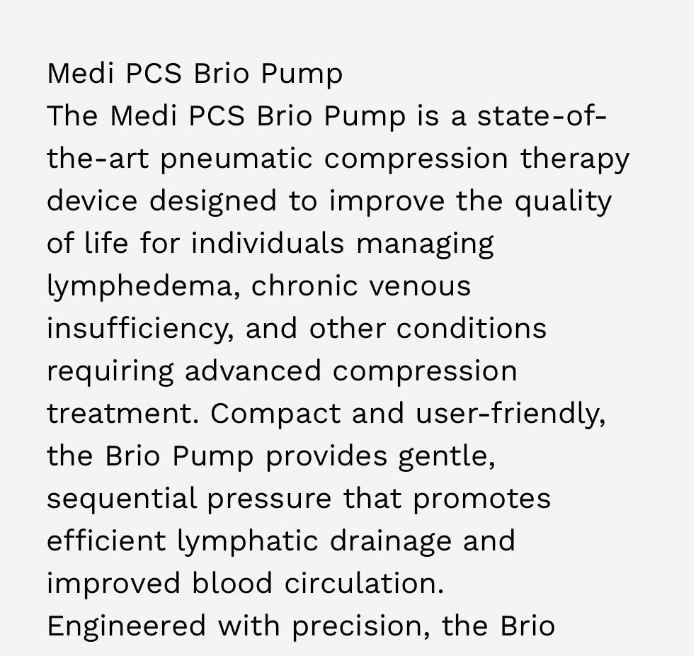 Medi PCS Pump BRIO EO651