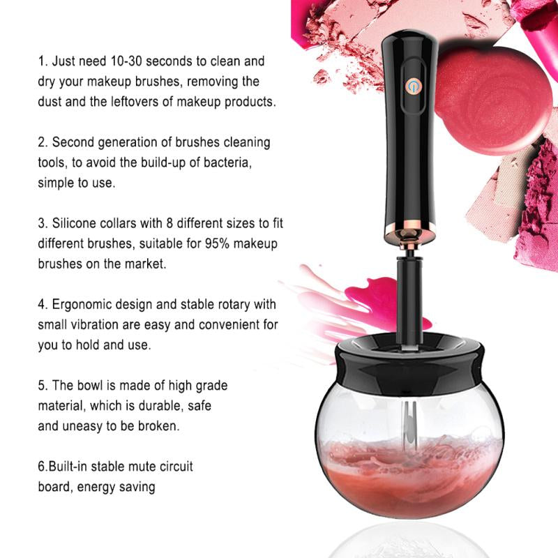 Professional Electric Makeup Brush Clean & Dry in Seconds