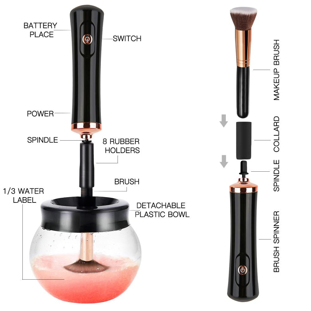 Professional Electric Makeup Brush Clean & Dry in Seconds