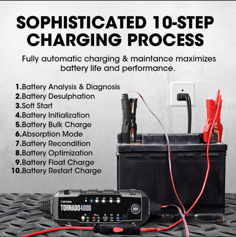 Tornado 4000 Ultimate Auto Battery Charger