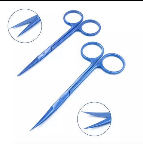 Surgicaltoolbox Titanium 11.5 cm 4 mm tip cobalt blue