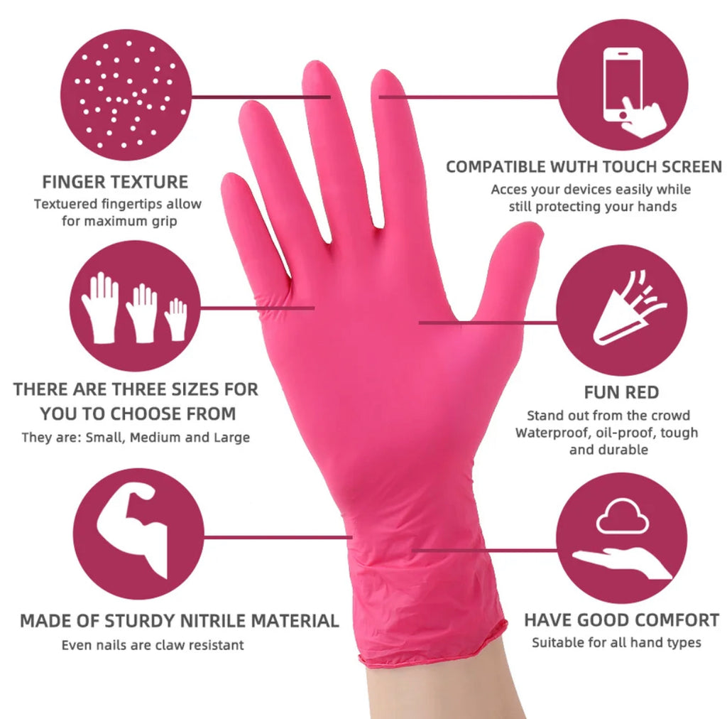 Super Tough Nitrile Gloves No powder No latex (100 ea) DHL SHIPPING ONLY