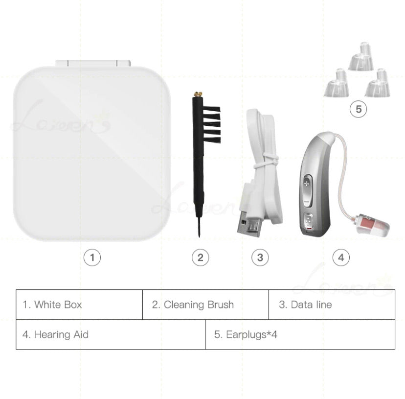Rechargeable E37 6 Channels 8 Bands Sound Amplifier