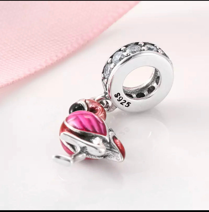 Pink Flamingo Sterling Silver Charm 🦩