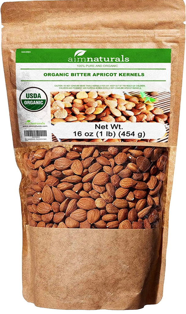 Certified Bitter Organic Raw Apricot Kernals 1 lb