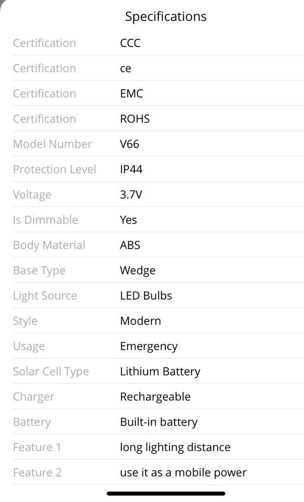 Power Outage X5 Solar Light & USB Charger