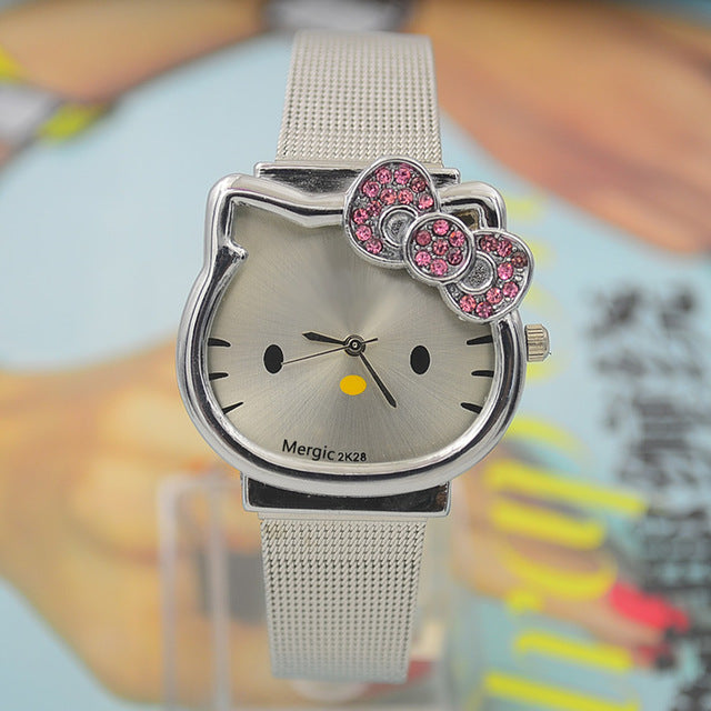 Hello Kitty Stainless Watch Pink Bling Bow