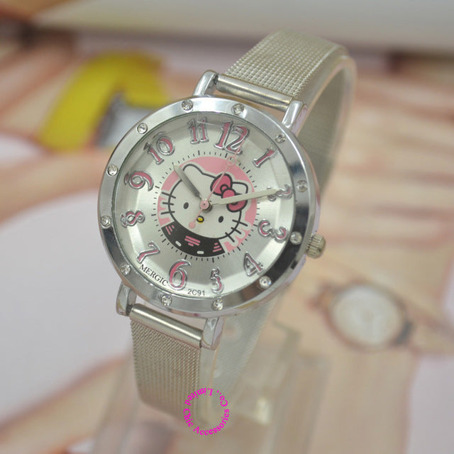 Hello Kitty Stainless Watch Pink Bling Bow