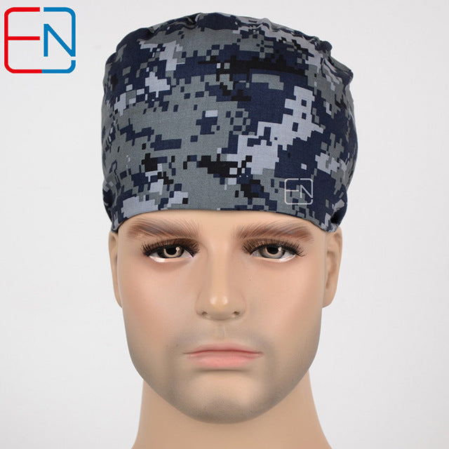 Hennar Home Medical OR Skull Scrub Caps Surgical Surgeon's Surgery Hat in camouflage color