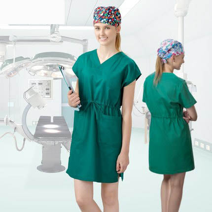 New Arrival 100% Cotton Scrub Dress Cloth Medical Female Nurse Uniform Dress Operating Room Scrub Clothes Skirt Medical Cloth