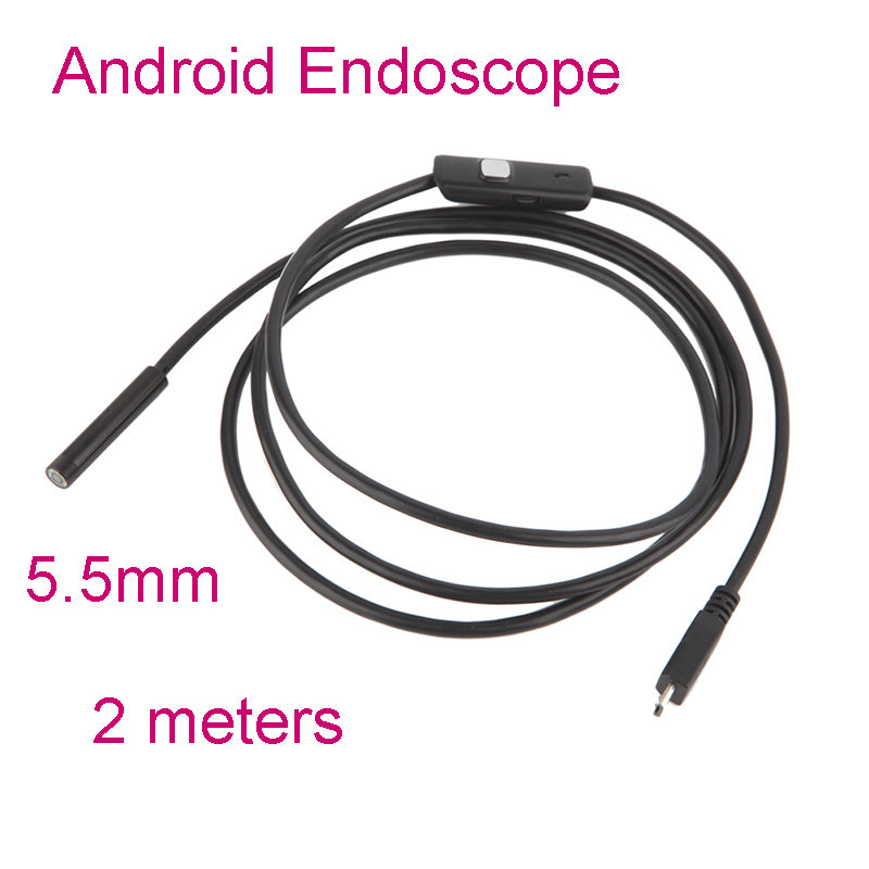 5.5MM 2M Mini Usb android Inspection endoscope Camera Underwater Endoscopio Tube snake Micro-cameras For PC Android Phone car
