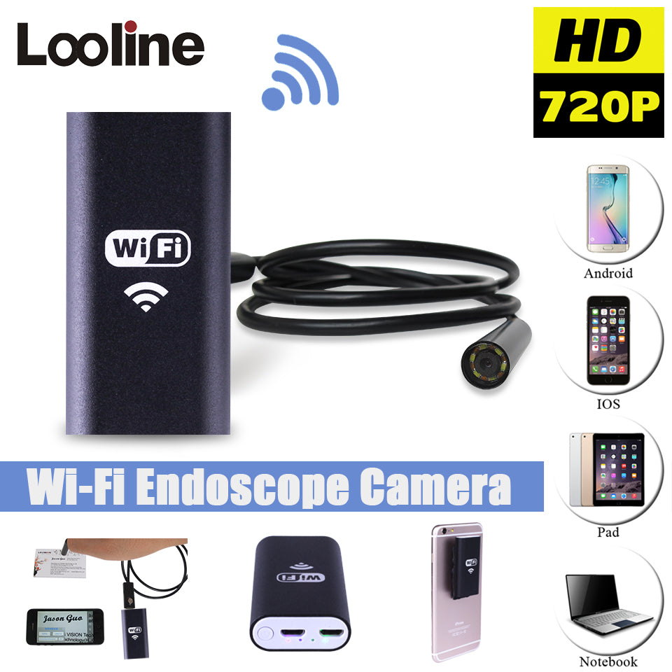 Caméra endoscope WiFi HD 720P waterproof avec vision