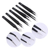 6pcs/Set Stainless Steel Anti-static Tweezers Maintenance Repair Tool Kits Anatomical Surgical Anti-Magnetic Tool