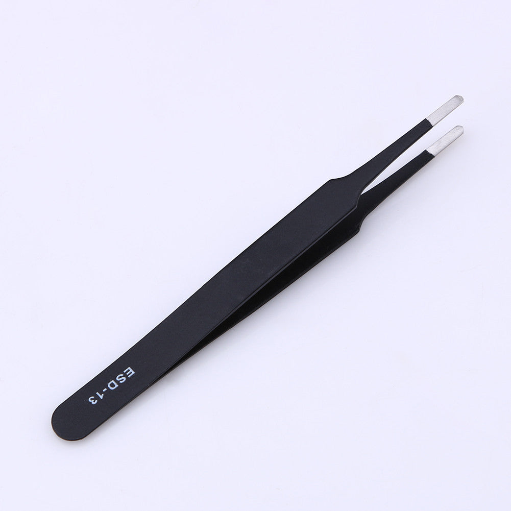 1pc High-Temperature Resistant Ceramic Tweezers With Anti-Static Precision  Bend Head And Corrosion Resistance For Electronics Repair Clamping Tool