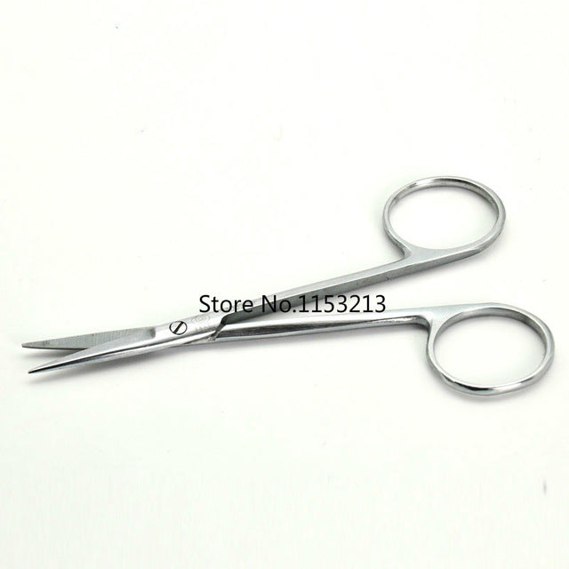 10 cm Stainless Steel Surgical Cosmetic Medical scissors:  Straight tip / Curved tip