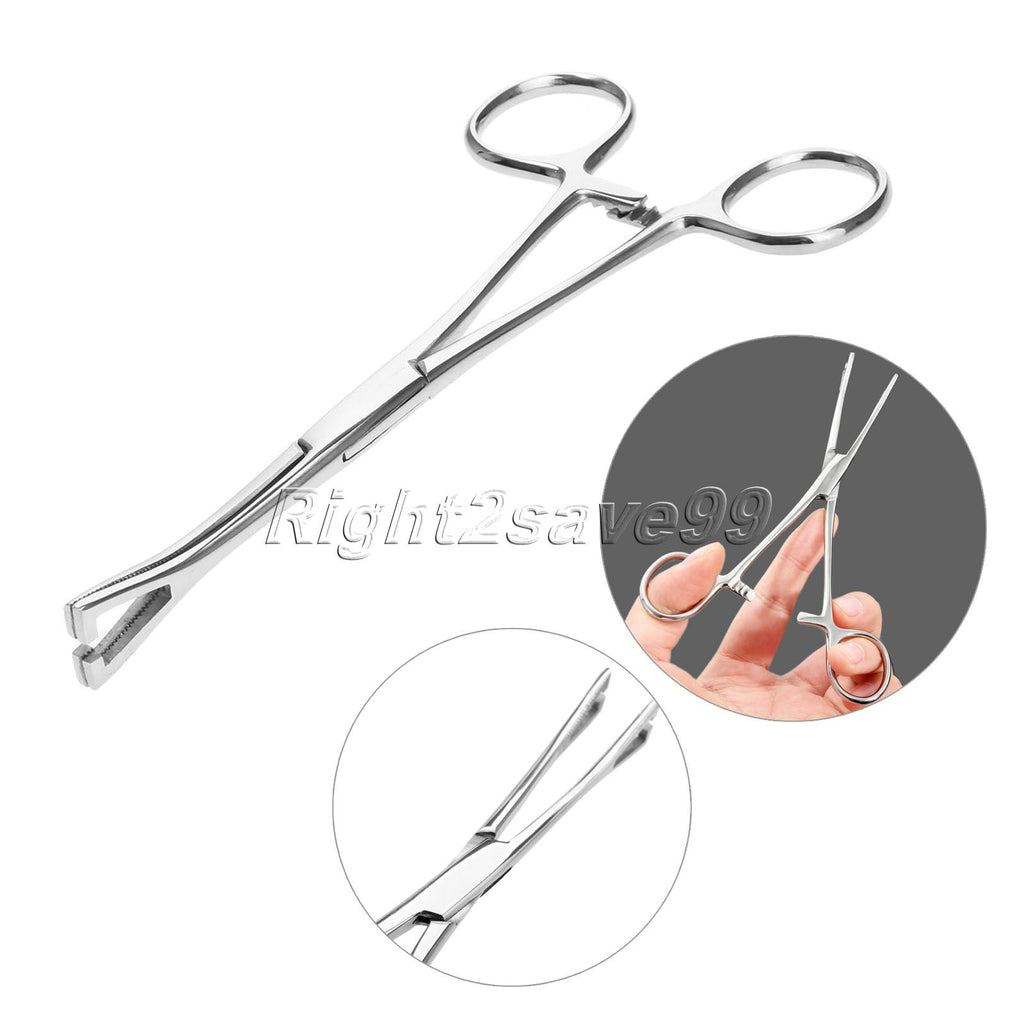 Surgical Steel Forcep Pennington Clamp-Slotted Plier Nose Lip Navel Tongue Ear Septum Forceps Clamp Plier Tool for Body Piercing
