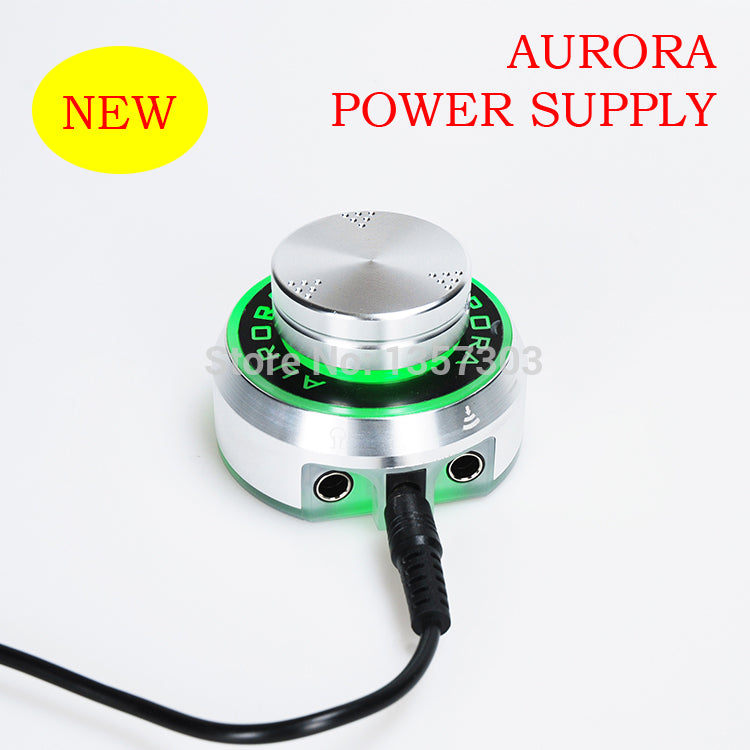 Professional Aurora Tattoo Power Supply with Power Adaptor for Coil & Rotary Tattoo Machines