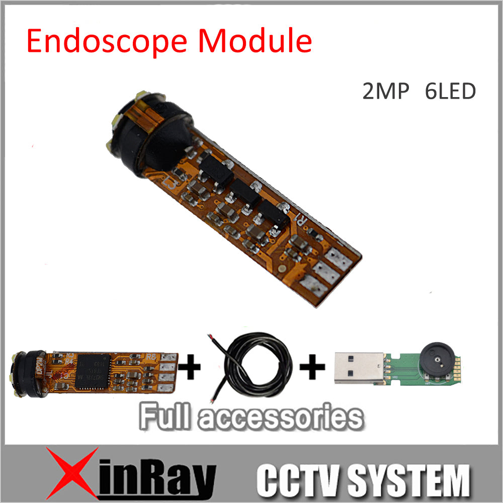 Newest 2.0MP HD  Mini 7.8mm USB Endoscope Module for DIY1600*1200 Inspection Camera 6 LED full Accessories as Gift XR-IC2MHD