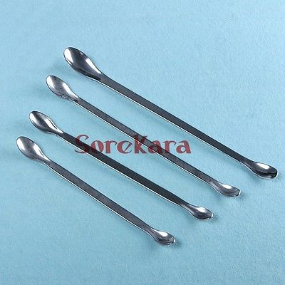 20cm Stainless Steel Medicinal Spoon Ladle Double-ended  Experiment Pharmacy Lab Use