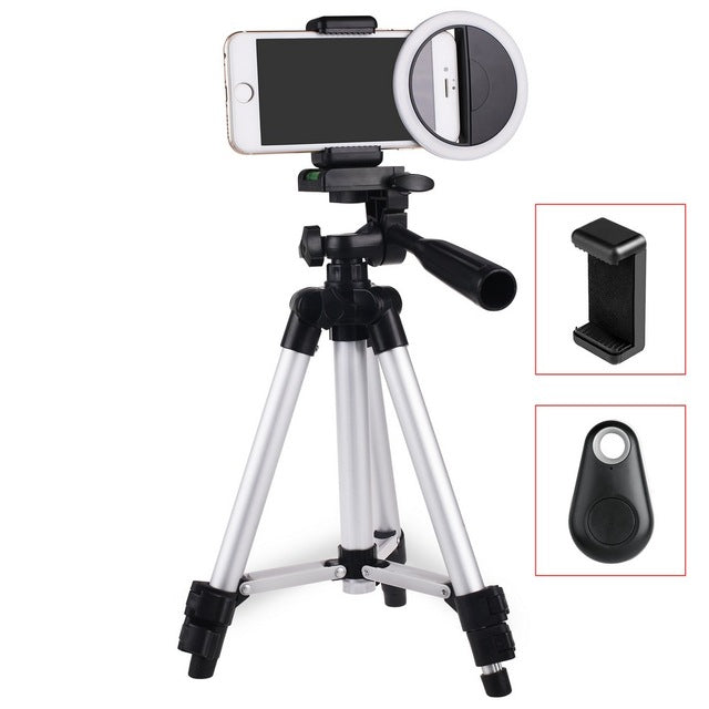 Remote Control Blue Tooth Tripod w Ring Light