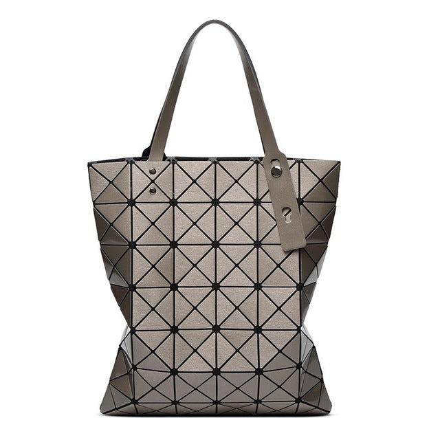 Surgical Life Hour Glass Laser Geometric Handbag Stainless Steel Look with Iridescence or other colors