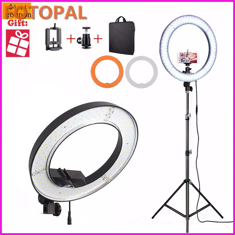 Fotopal 55W 5500K Daylight LED Ring Light Lamp for Photography Camera Phone Video Photo Make Up Selfie Light Annular Lamp&Tripod