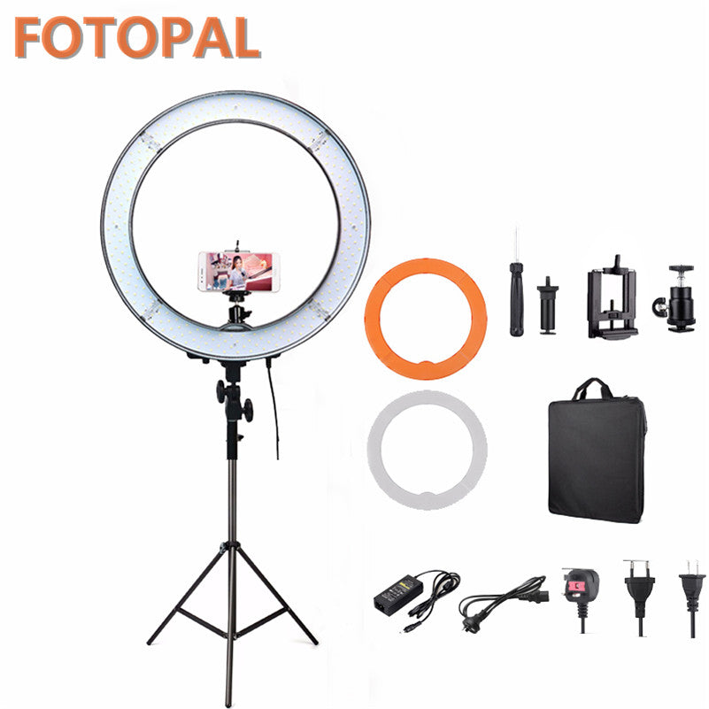 Fotopal 180pcs LED 5500K Dimmable Photography Photo/Studio/Phone/Video LED Ring Light Led Lamp Selfie Light With Tripod Gifts