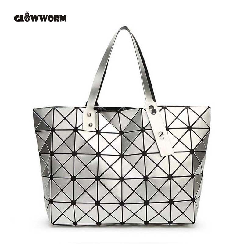 Surgical Life Laser Stainless Steel look Geometric Handbag