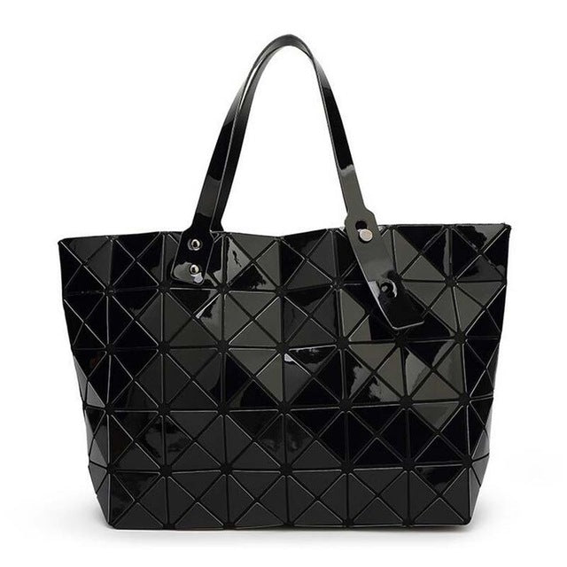 Surgical Life Laser Stainless Steel look Geometric Handbag