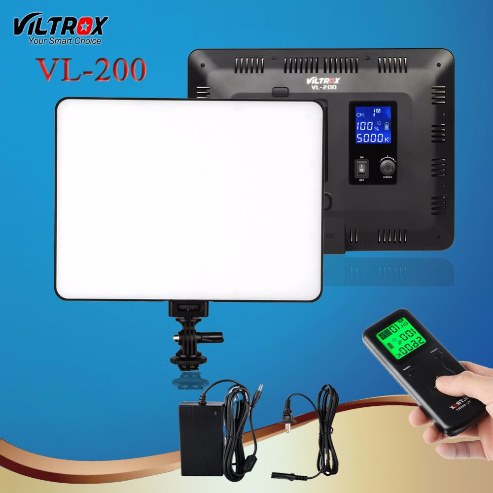 Viltrox VL-200 30W LED Camera Studio Light For Video Fotografia Wireless Remote Control LCD 13" Bi-color Dimmable Fr Canon DSLR