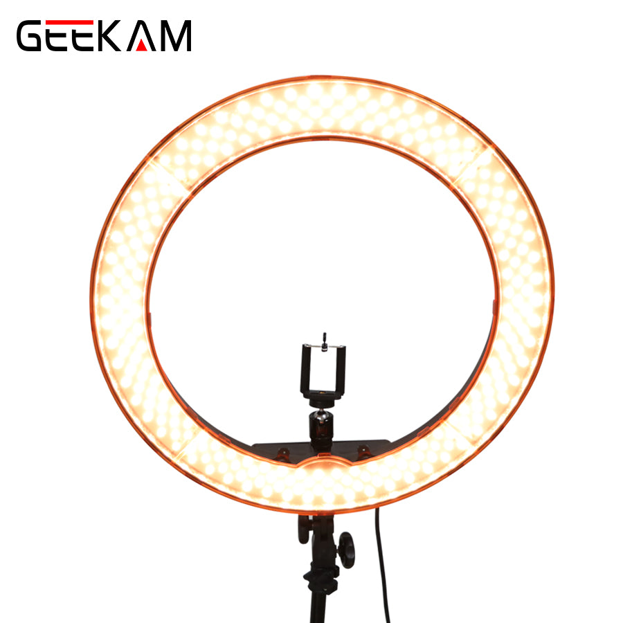 GEEKAM selfie ring light RL-18 55W 5500K 240 LED ring light lamp studio video light for photo phone camera photography ringlamp