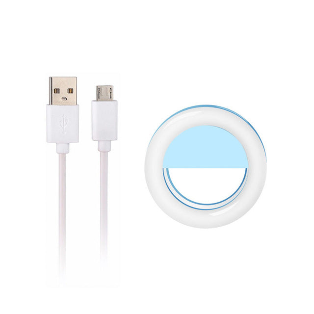 LED Flash Selfie Ring Light Supplement Brightness for Youtube Vlogger shows Universal Clip-on