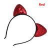 Cat Ear Sequin Headbands Pink Blue White Purple Rose Red Black Makeup Artist