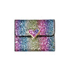 Ombre Rainbow Glitter Trifold Wallet