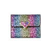 Ombre Rainbow Glitter Trifold Wallet